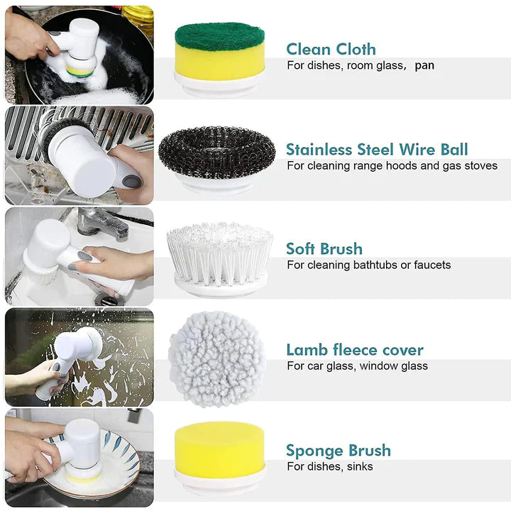 5 In 1 Multifunctional electrically driven Household Magic Brush [free home delivery]